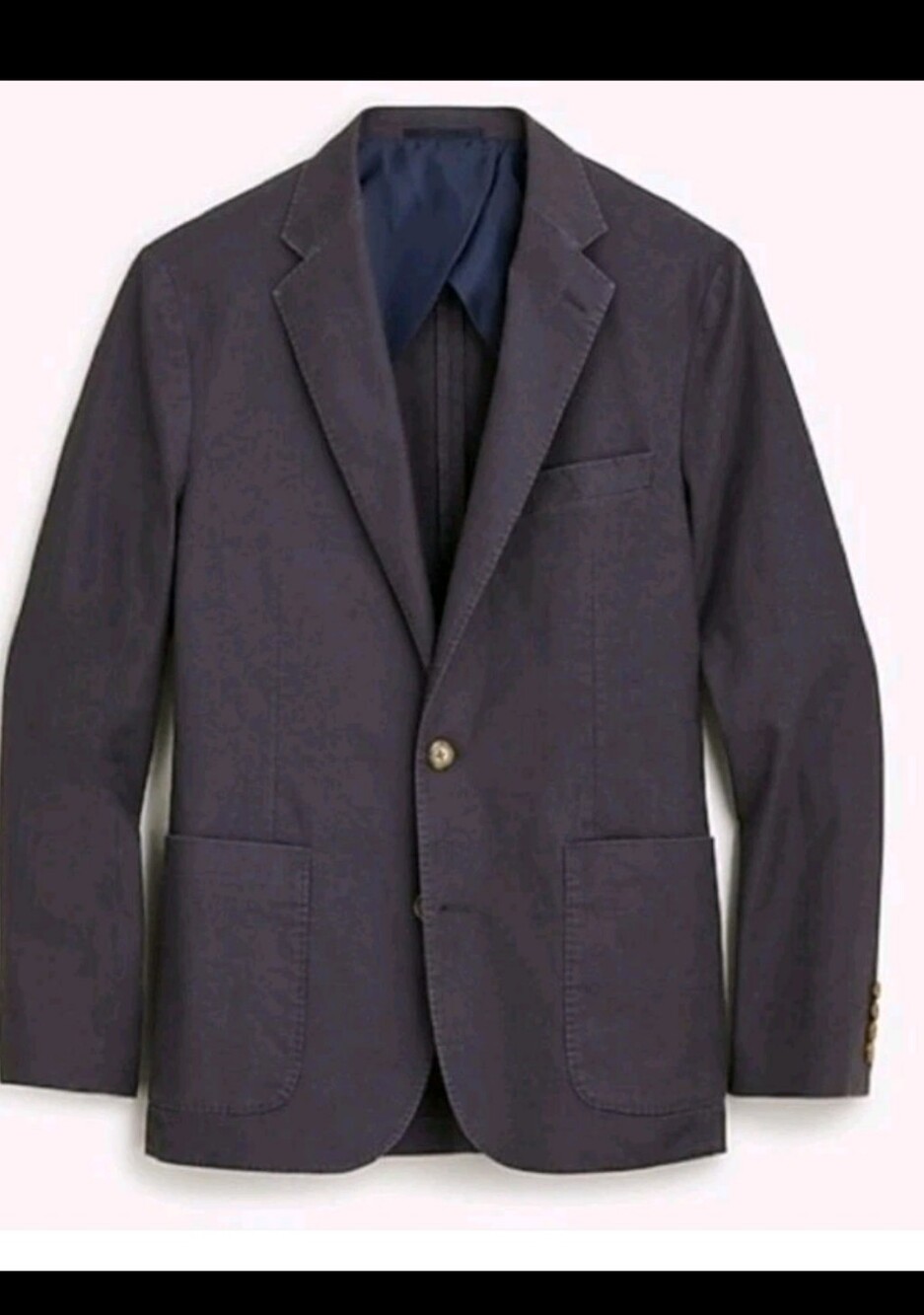J . Crew .Men's Classic Navy Linen Blazer - Tailored Two-Button Sport Coat